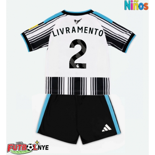 Camiseta Newcastle United Tino Livramento #2 Primera Equipación para niños 2026-27 manga corta (+ pantalones cortos)